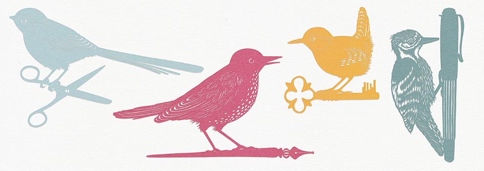 Geertje Aalders VOGELS Papercut Strooisel